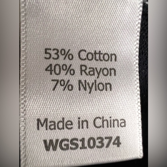 Market & Spruce 3/4 length sleeve black and gray striped sweater S - Picture 3 of 6